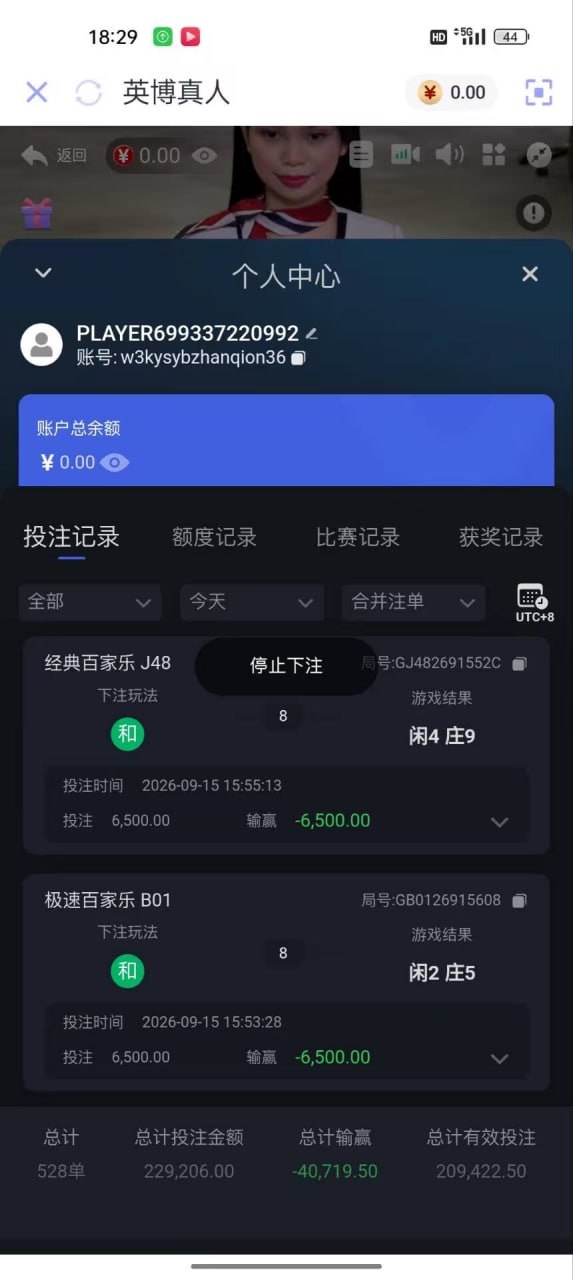 英博体育平台,账号无缘无故被盗,下注闲对和大额投注
